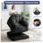 2 In 1 Convertible Black Faux Fur Bean Bag Sofa Chair-519206340