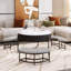 Table basse à plateau relevable moderne avec rangement et 3 repose-pieds-37548587