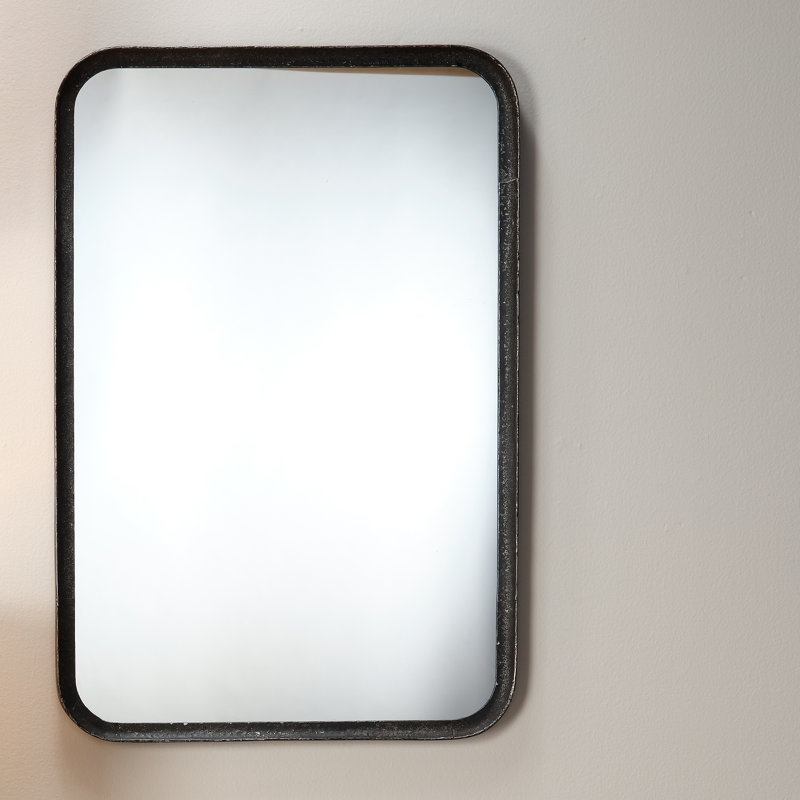 Principle Metal Wall Mirror, Black