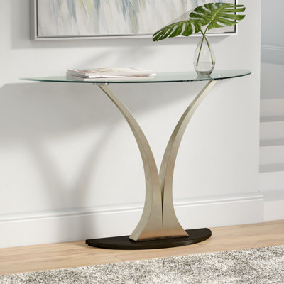 Fouts 46'' Glass Top Console Table
