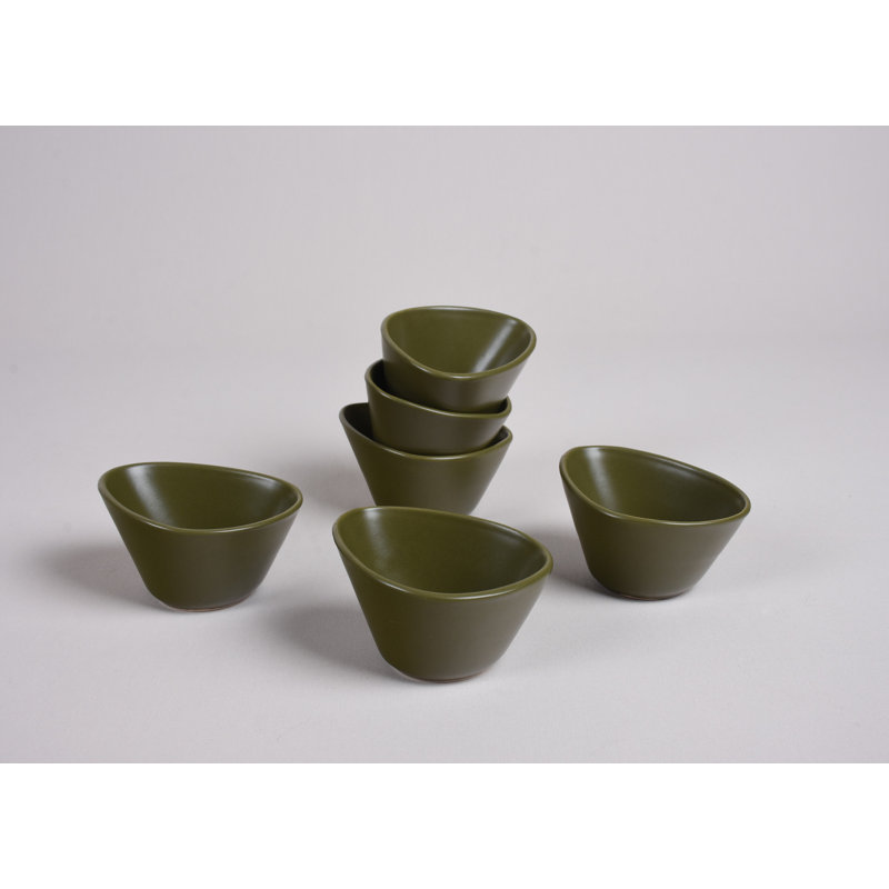 Taoran 6,8 oz Bol à céréales, Vert foncé