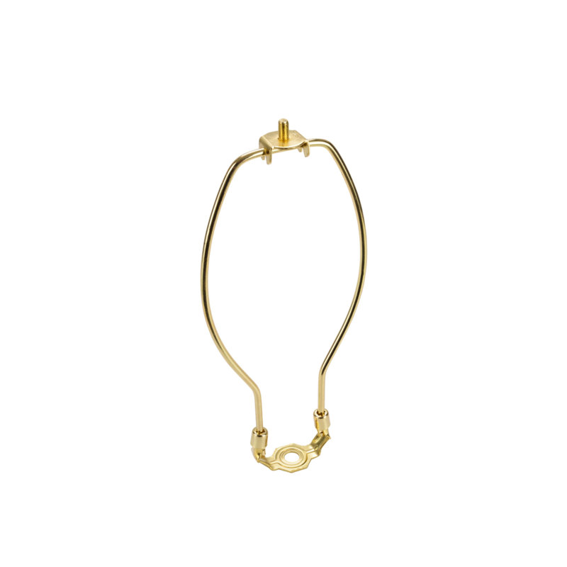 Lampe Harpe, 10" H x 4.5" L x 0.8" D, Laiton poli