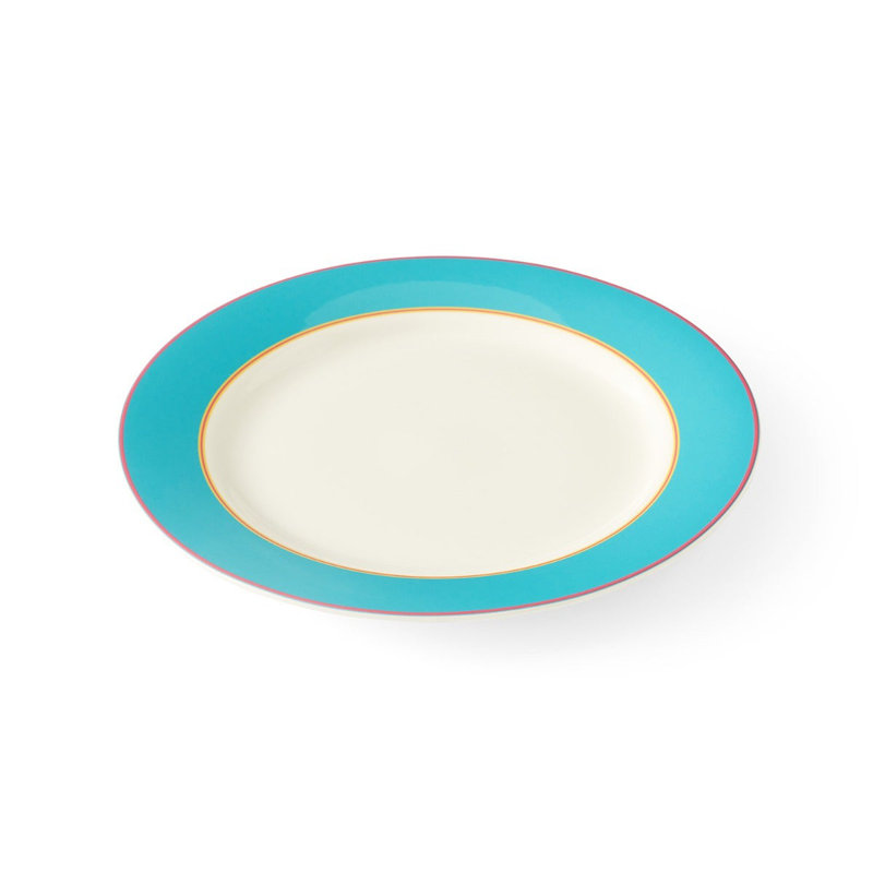 11.5" Dinner Plate in Yellow, Blue
