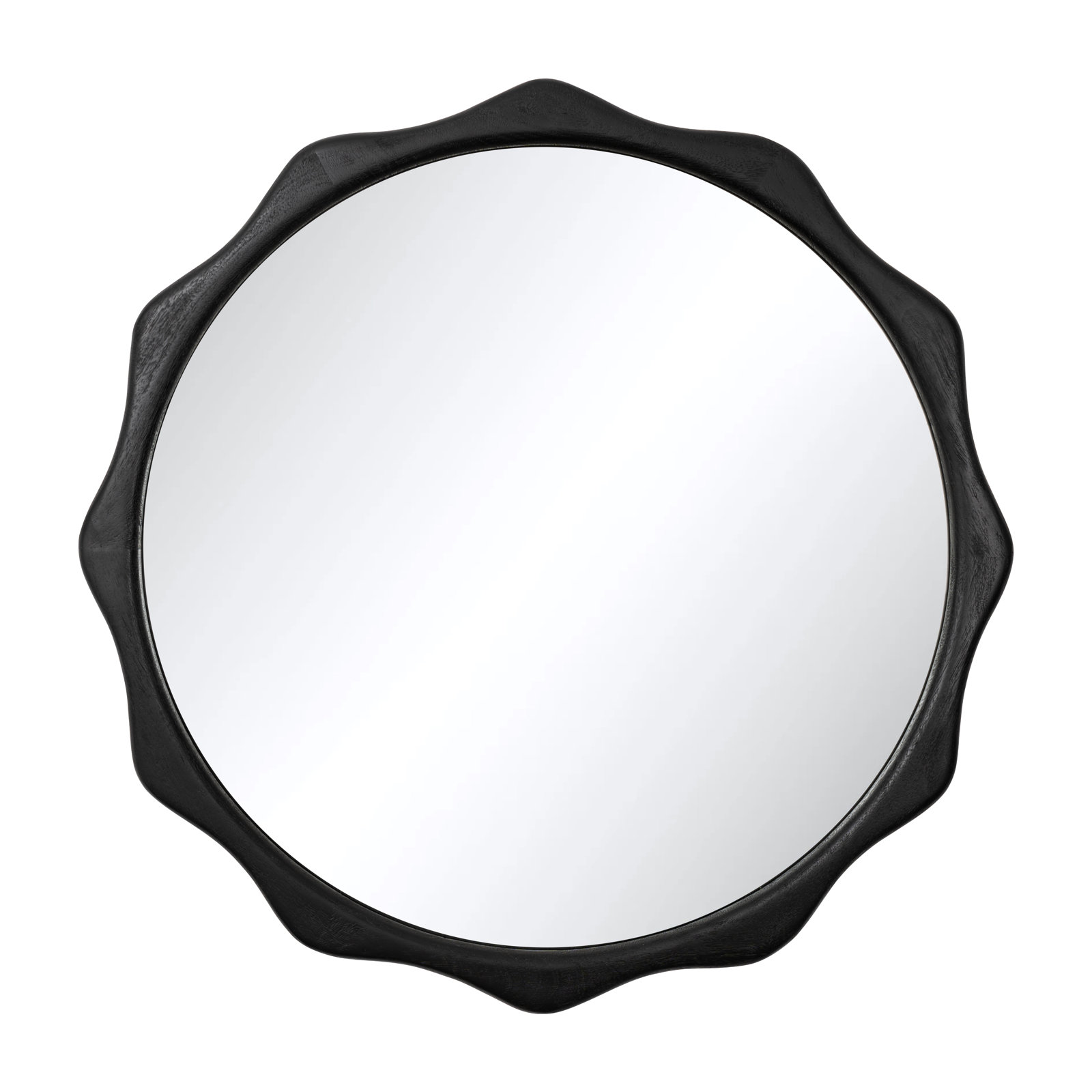 Eastham Solid Wood Accent Wall Mirror, Black