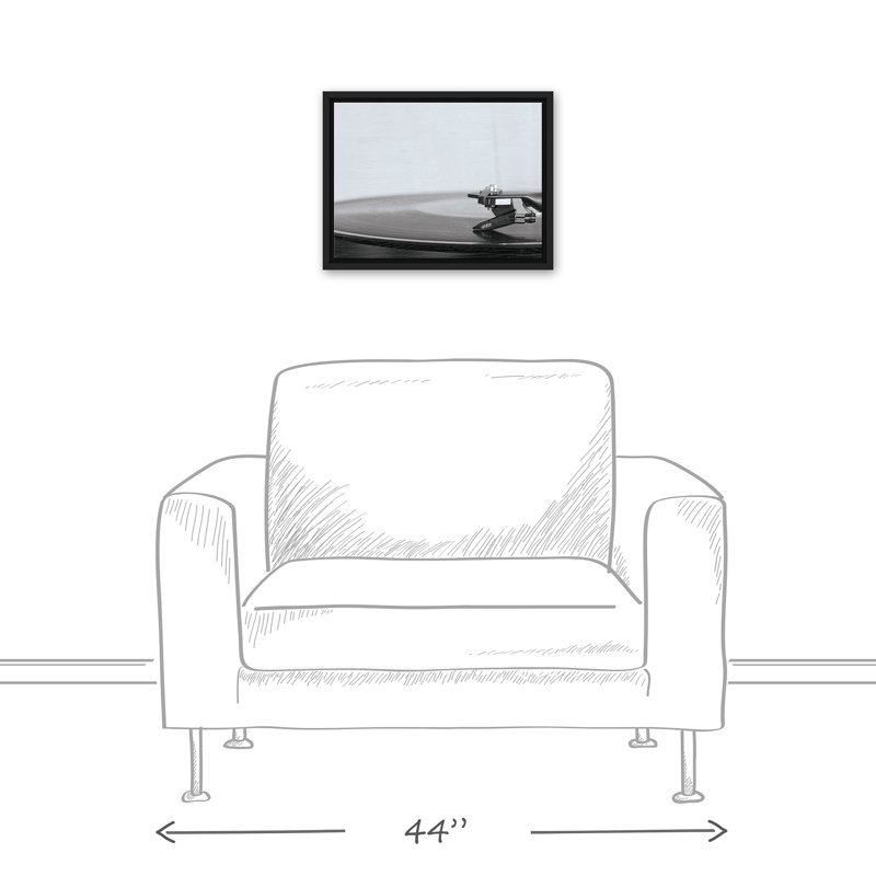 Tourne-disque, reproduction d'art sur toile, L 17,75 po x H 13,75 po