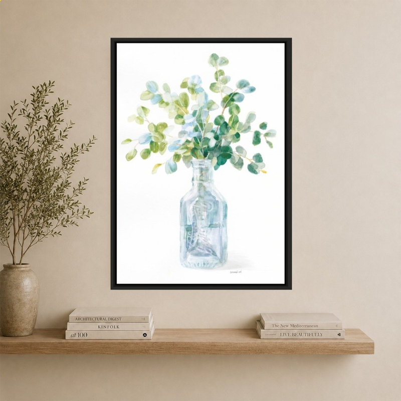 «Beach Flowers IV» par Danhui Nai - impression sur toile, H 44 po x l 34 po, Noir