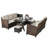 Hearston 8 - Person Patio Dining Set Rectangular Table with Cushions Included