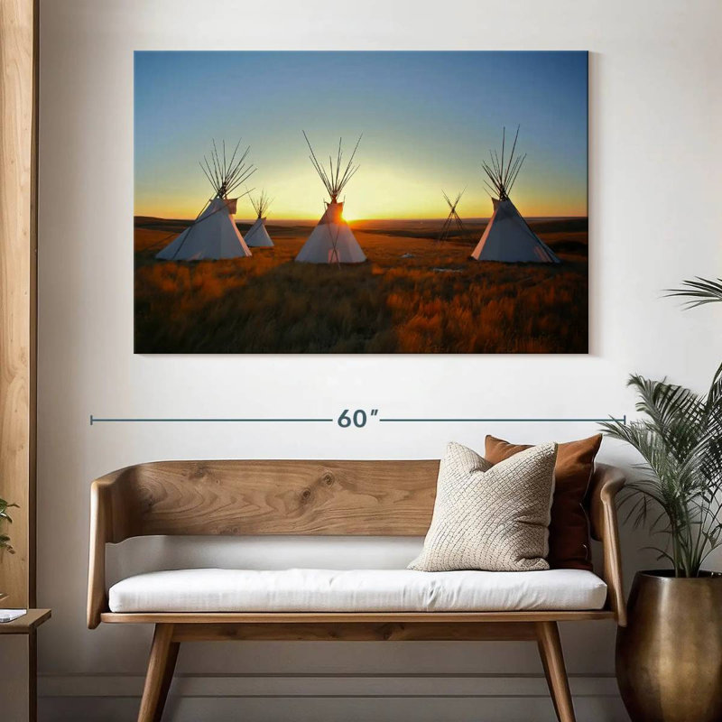 Lelar American Indian Teepees, 34" H x 51" W