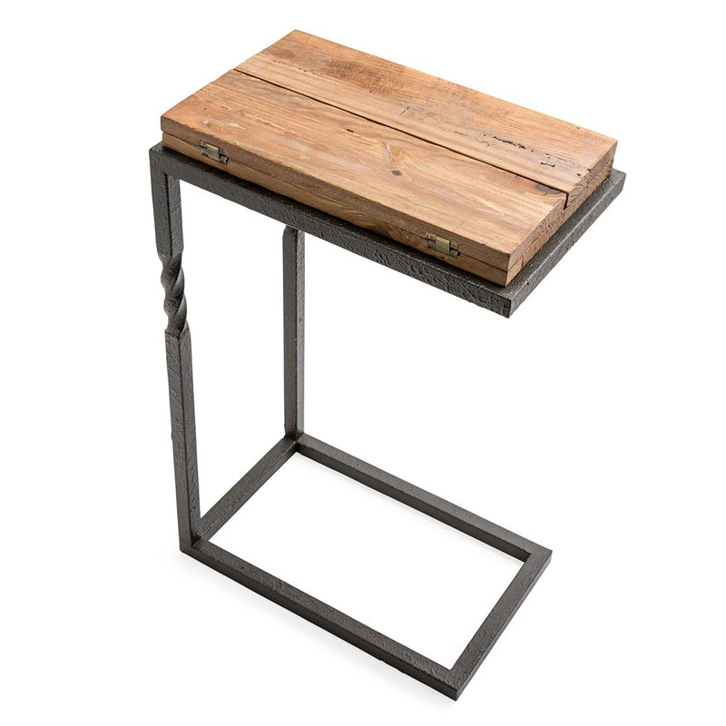Plow & Hearth Rustic Pull-Up Table with Fold-Out Leaves in Wood and ...