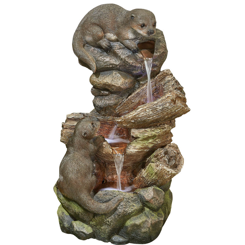 Outdoor Floor Fountain with Lights