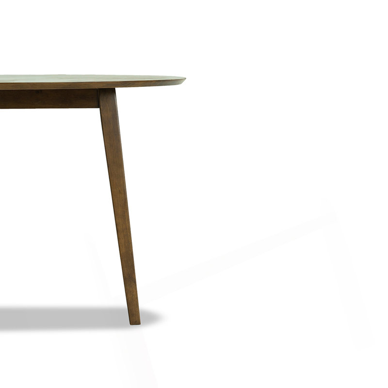 Table de salle à manger Paloma Mid-Century, Brun, H 29,5 po x L 43 po x l 42,5 po, Brun