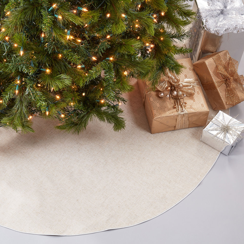 Nylah Tree Skirt, 56", Silver
