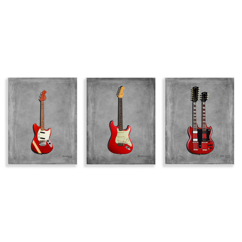 Plaque murale de la collection Red Guitars, design par Mark Rogan