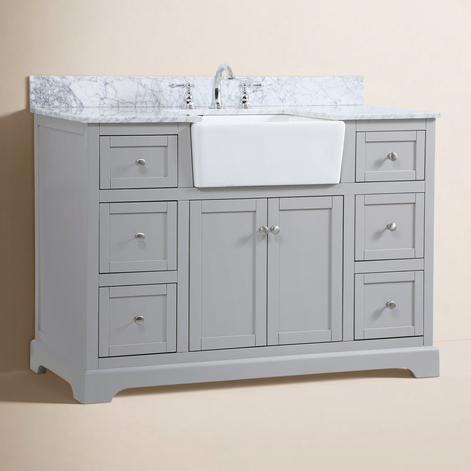 Pardue 48'' Single Bathroom Vanity, Gray