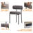 Short Plush Upholstered Metal Dining Chairs-580583879