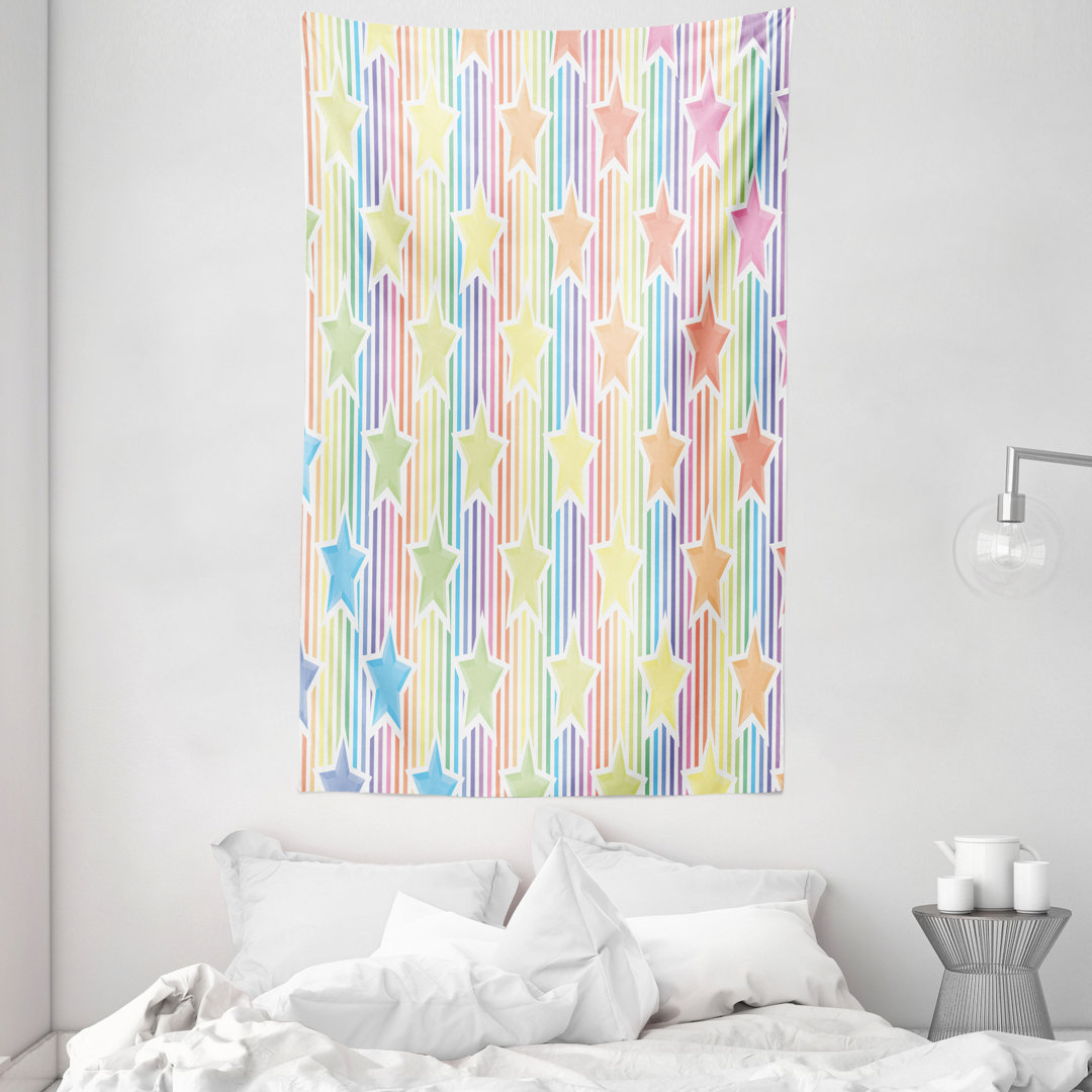 Star Rainbow Stripes Wandteppich