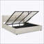 Lit plateforme rembourré avec rangement et tête de lit hydraulique, tissu chenille, noir-842373888-842373891
