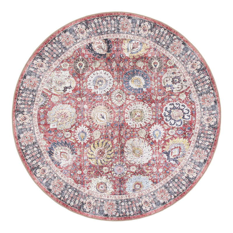 Bungalow Rose Miriam Timeless Rug, Rond 5 pi 1 po x 5 pi 1 po
