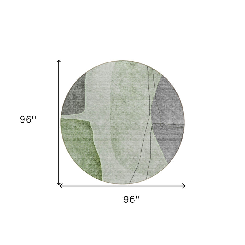 HomeRoots Round Machine Woven Area Rug