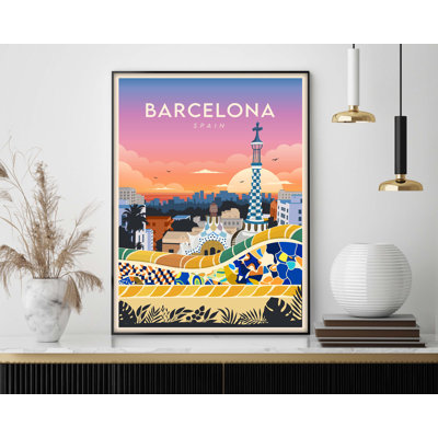 Barcelona Travel by Pryzm Posters - Print