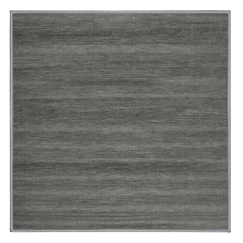 Tapis gris uni lavable à la machine, Carré 4 pi