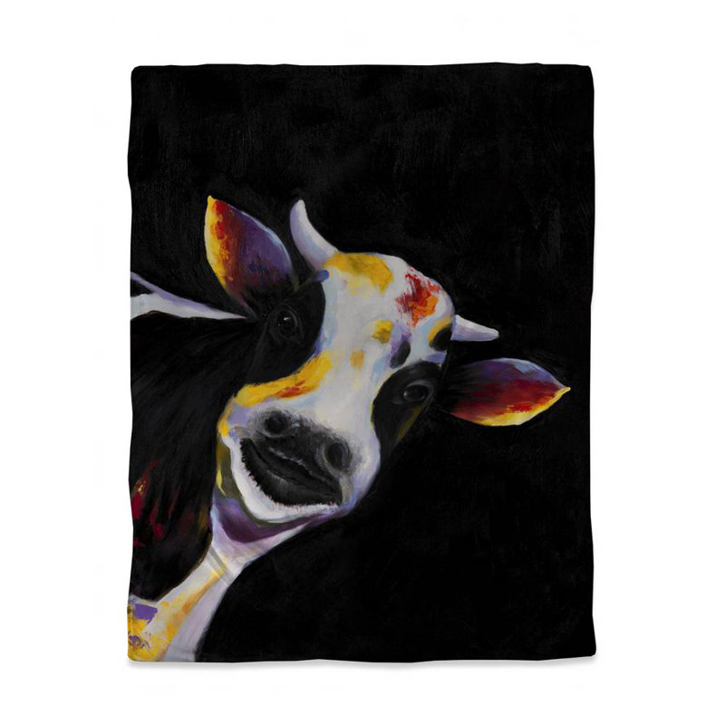 Polyester Sateen Duvet Cover, Twin Duvet, White One Funny Cow