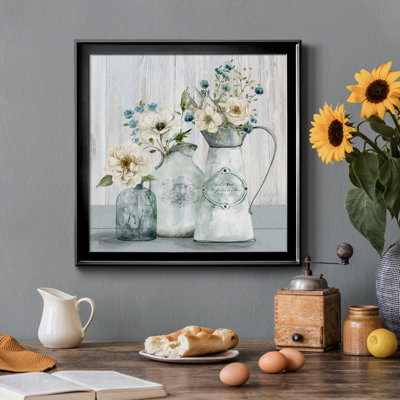 " French Garden Flowers I " Painting Print