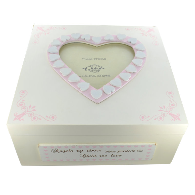 Handmade Solid Wood Memory Box, Pink