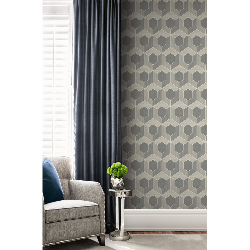 Rouleau de papier peint lisse L 33 pi x l 20,5 pi, Beige / brun