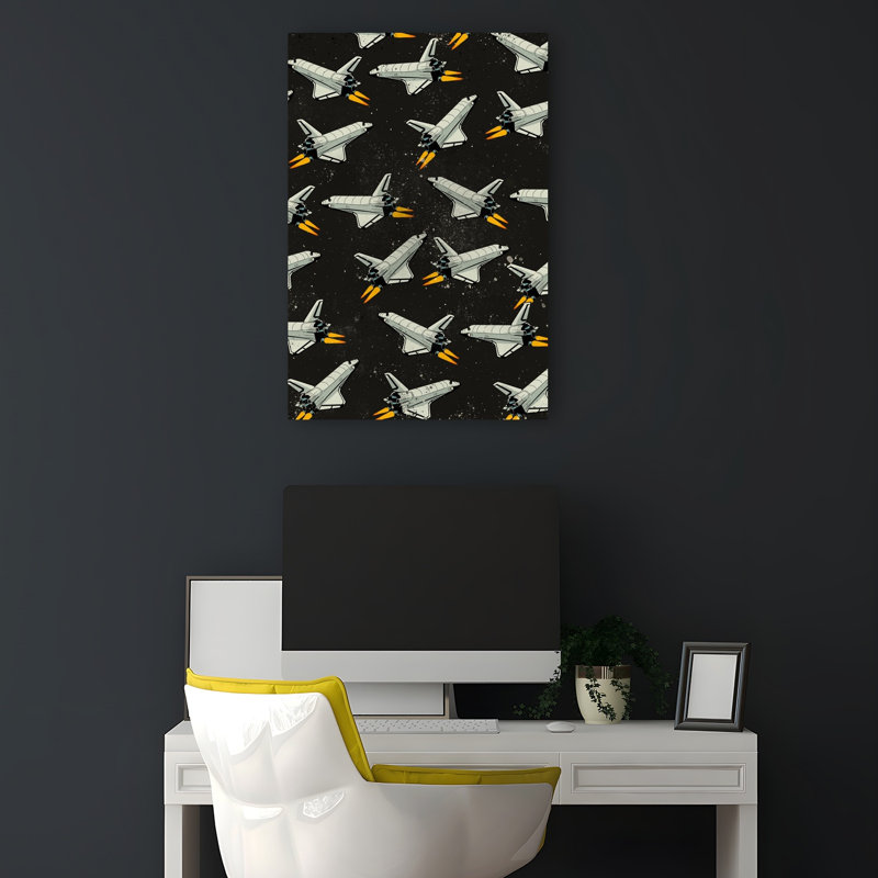 Cosmic Space Shuttles Abstract Contemporary Landscape Nature, art mural