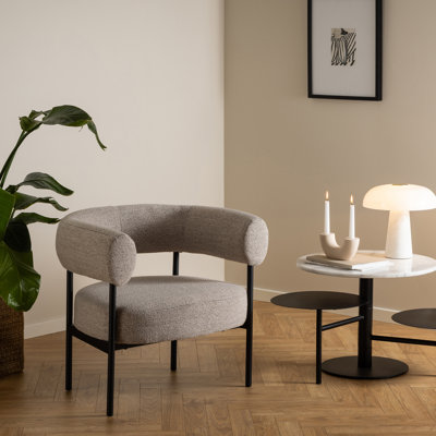 Dartez Upholstered Cotton Blend Armchair