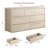 7 Drawer Wide Wood Dresser, Modern Chest with Large Storage for Bedroom & Hallway-1233264300