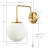 Gold Plug in Wall Sconce with Globe Milk Glass Shade
