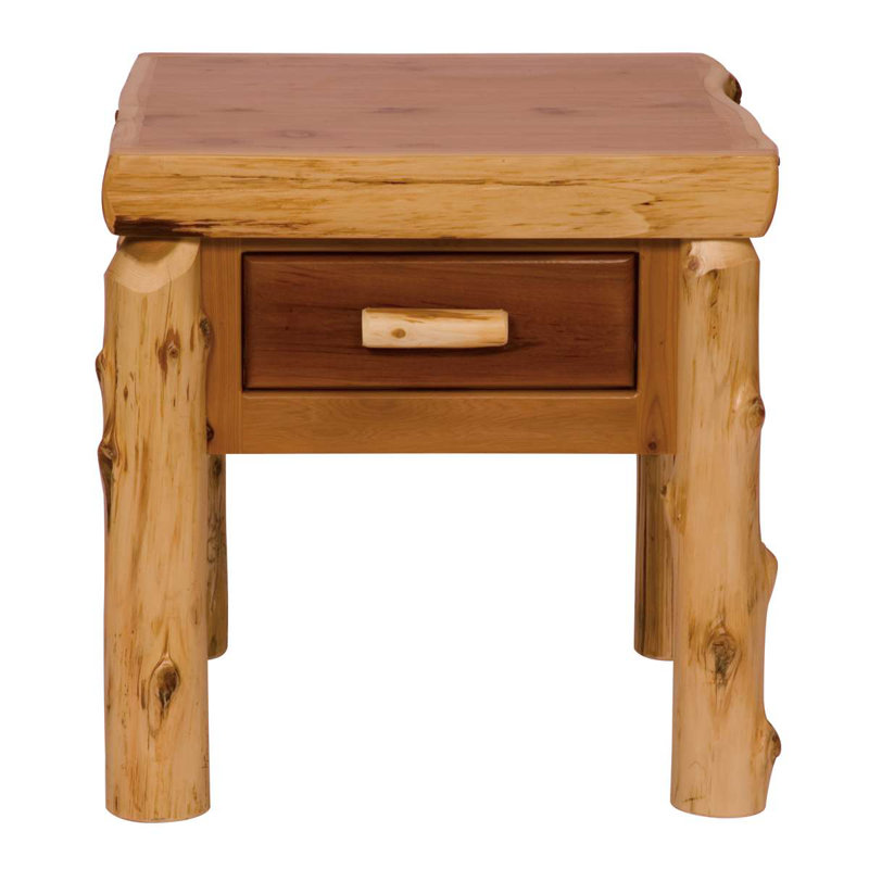 Table de bout Fireside Lodge Cedar Log