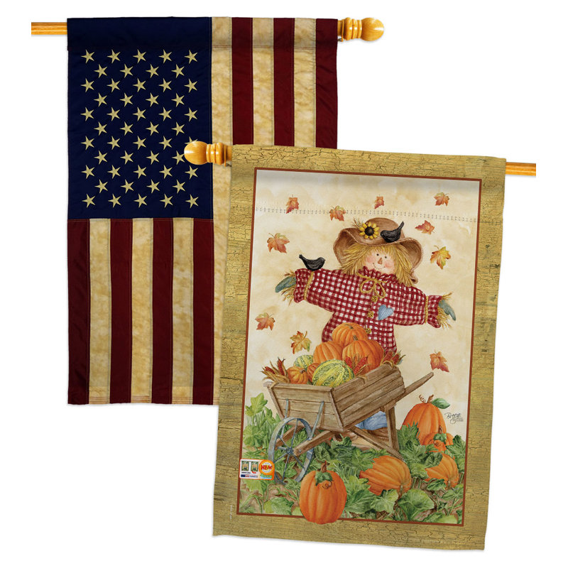 Drapeau de maison 40 po x 28 po Scarecrow