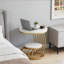 Table de chevet, table de bout, table d'appoint, canapé rond en faux marbre