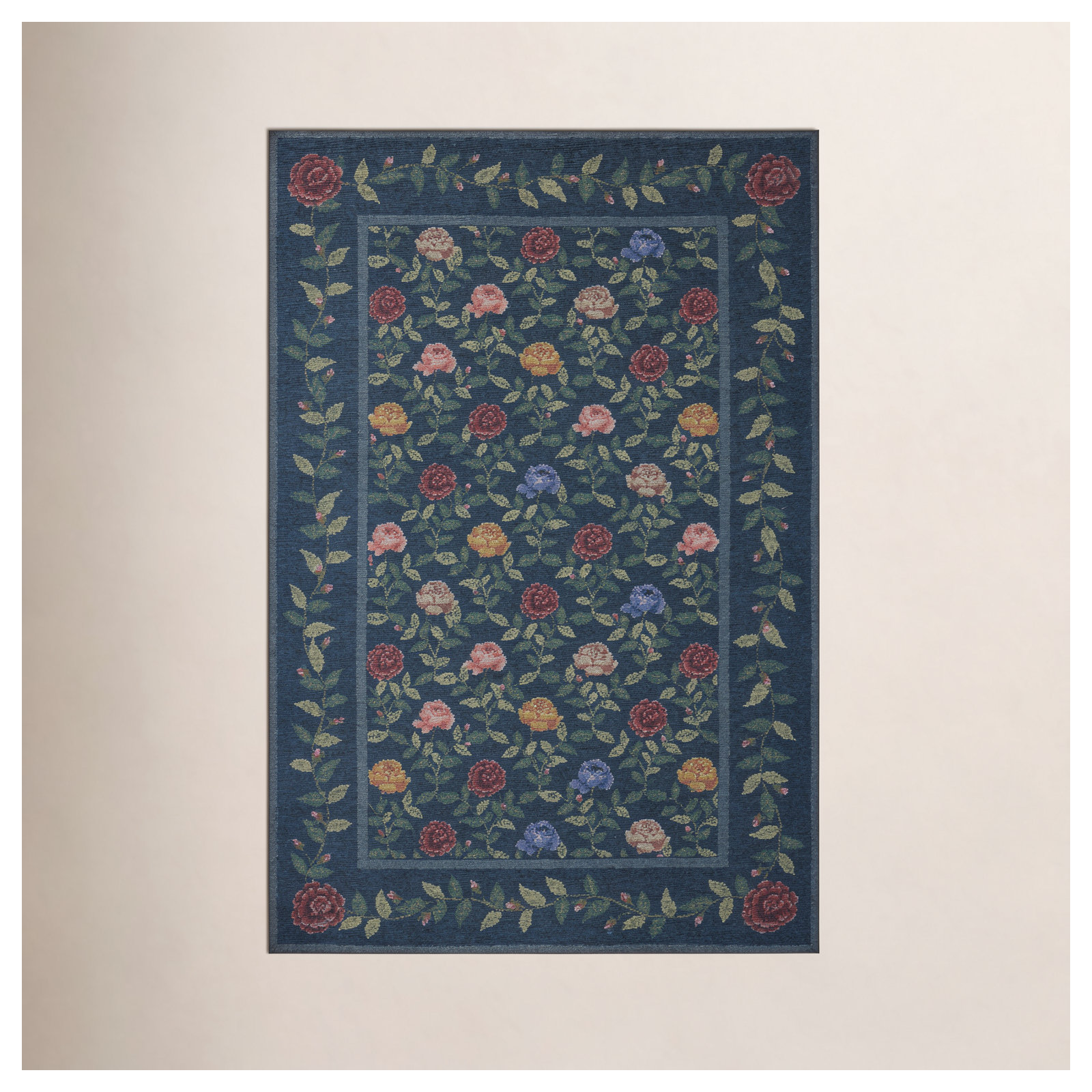 Wildwood Navy Area Rug, Rectangle 2'3" x 3'9"