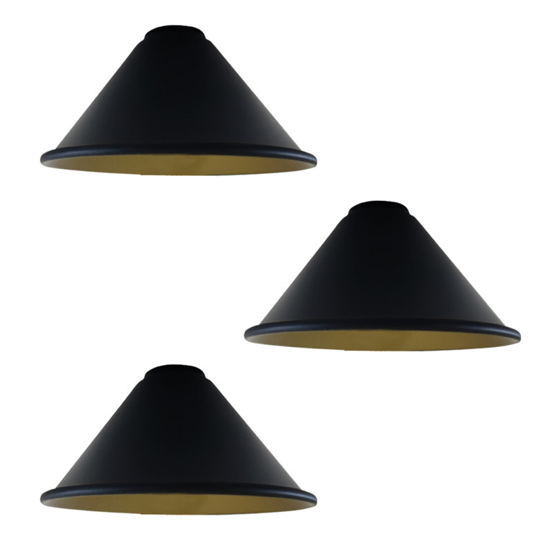 Asiye 10cm H Metal Lamp Shade ( Uno ), Black/Gold