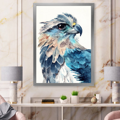 Portrait d'un aigle bleu - peinture sur toile