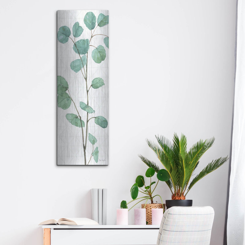Art mural luxueux «Mixed Greens LIX» par Lisa Audit, art mural en métal, 12 po x 36 po