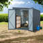 Remises peu encombrantes, rangement extérieur moderne en acier galvanisé de 6 pi x 8 pi