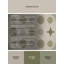 Tapis abstrait moderne et contemporain Merrionette St Patties beige lavable à la machine - reliure vert sauge-1768935372