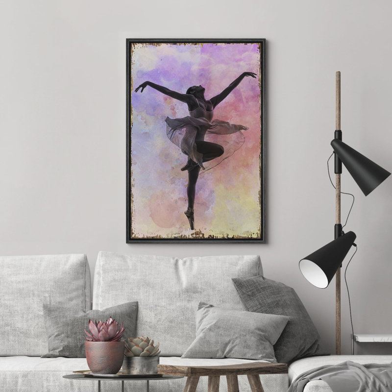 "Fantôme devant la maison hantée Moody foncé, œuvres d'art moderne, décor", Cadre flottant noir, H 24 po x l 16 po