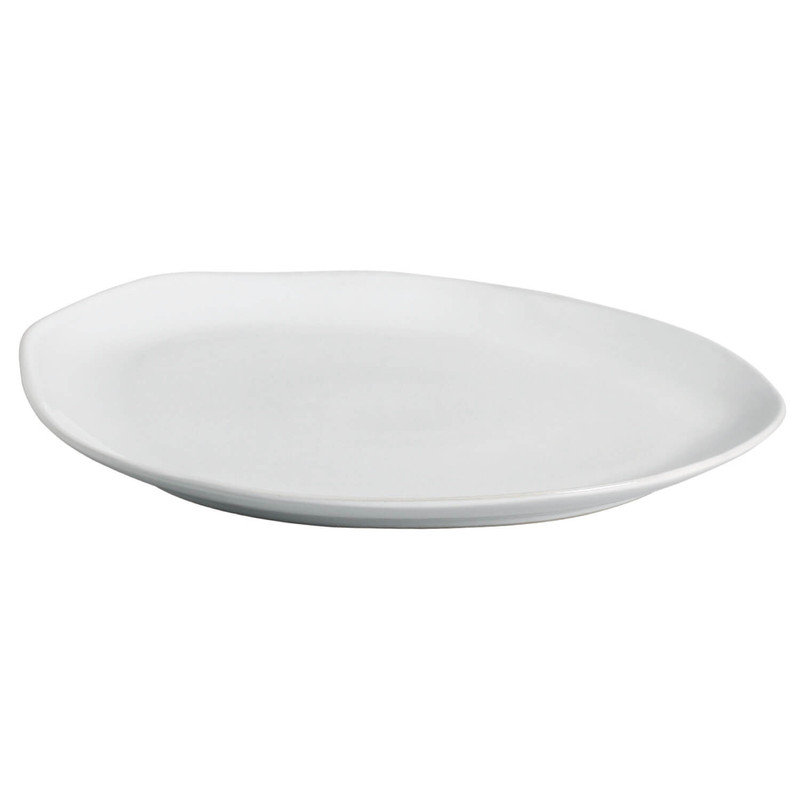 Oval Dinner Plate Stoneware 12.2" New White