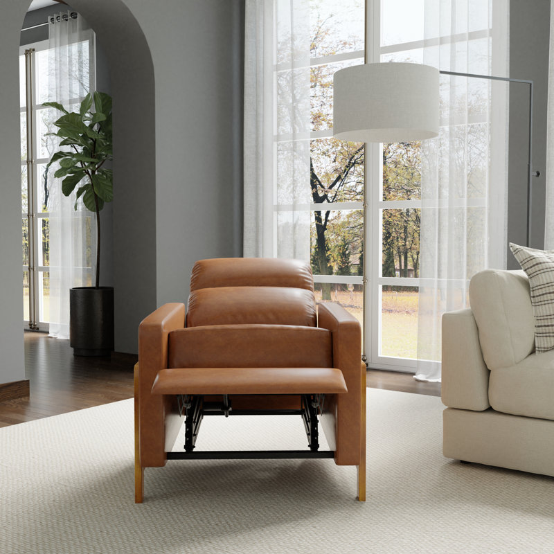 Fauteuil inclinable rembourré Antwine, noir, Selle