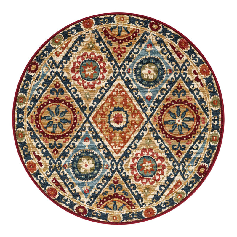 Aura Hower Indoor/Outdoor Area Rug, Round 4'1"