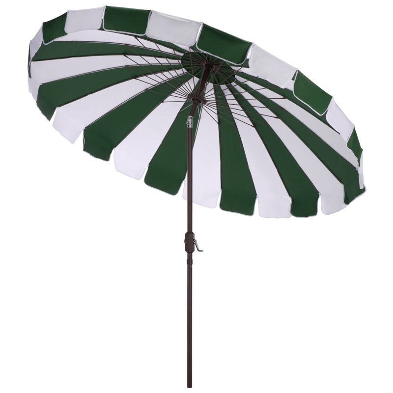 251.99cm Market Parasol, Hunter Green Stripe