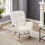 Fauteuil berçant crème blanc Teddy