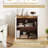 Coffee Bar Cabinet 2-Door Kitchen Storage Cabinet w/ 5-Position Adjustable Shelf