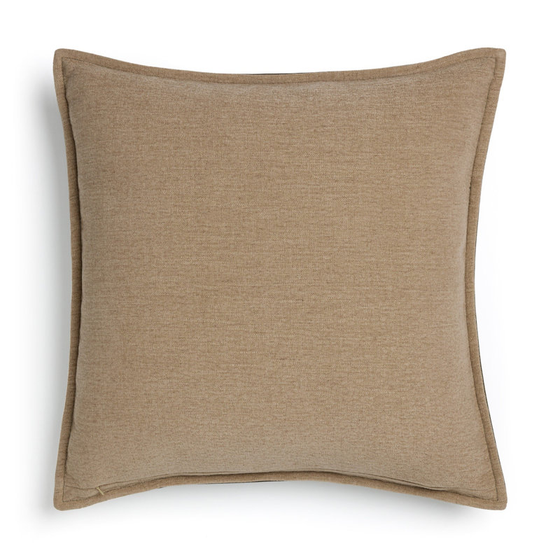 Trenton Pillow Cover & Insert, Nubuck Olive/Laughlin Natural, Square 23"